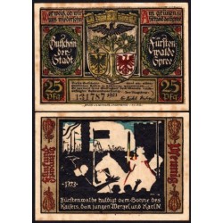 Allemagne - Notgeld - Fürstenwalde - 25 pfennig - Type 3 - 1921 - Etat : TTB