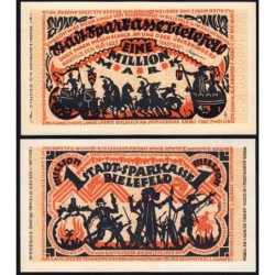 Allemagne - Notgeld - Bielefeld - 1 million mark - 11/08/1923 - Etat : SPL