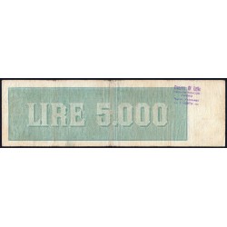 Italie - Pick 86a_1 - 5'000 lire - Série B - 08/09/1947 - Etat : TB+