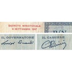 Italie - Pick 86a_1 - 5'000 lire - Série B - 08/09/1947 - Etat : TB+