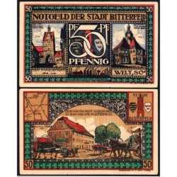 Allemagne - Notgeld - Bitterfeld - 50 pfennig - Type 6 - 06/1921 - Etat : SUP+