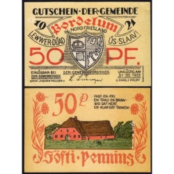 Allemagne - Notgeld - Bordelum - 50 pfennig - 1921 - Etat : SPL