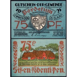 Allemagne - Notgeld - Bordelum - 75 pfennig - 1921 - Etat : SPL