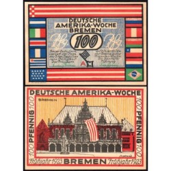Allemagne - Notgeld - Bremen - 100 pfennig - Série A - 1923 - Etat : pr.NEUF