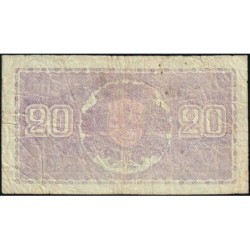 Finlande - Pick 71_11 - 20 markkaa - Litt. D - Série D - 1939 - Etat : B+