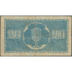 Finlande - Pick 86_16 - 20 markkaa - Litt. B - Série I - 1945 (1948) - Etat : TB