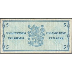 Finlande - Pick 99a_16 - 5 markka - série Y - 1963 - Etat : TB