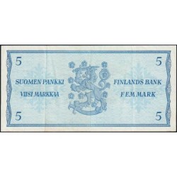 Finlande - Pick 99a_32 - 5 markka - série Ö - 1963 - Etat : TTB+