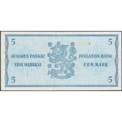 Finlande - Pick 99a_33 - 5 markka - série S - 1963 - Etat : TTB