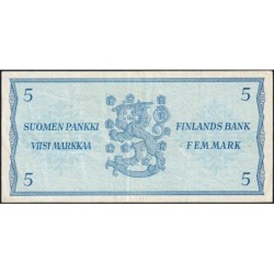 Finlande - Pick 99a_46 - 5 markka - série AB - 1963 - Etat : TTB