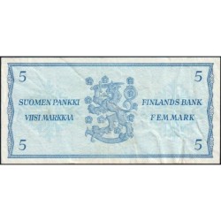 Finlande - Pick 99a_54 - 5 markka - série AC - 1963 - Etat : TB+