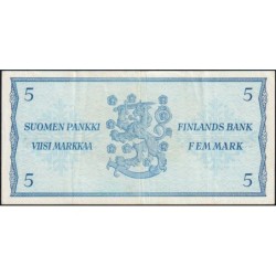Finlande - Pick 99a_56 - 5 markka - série Z - 1963 - Etat : TTB+