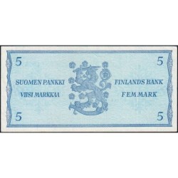Finlande - Pick 103a_19 - 5 markkaa - Litt. A - Série N - 1963 (1976) - Etat : SUP