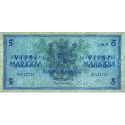 Finlande - Pick 103a_19 - 5 markkaa - Litt. A - Série N - 1963 (1976) - Etat : SUP