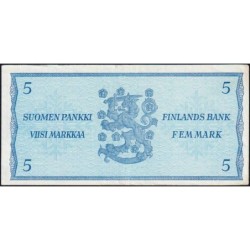 Finlande - Pick 103a_20 - 5 markkaa - Litt. A - Série L - 1963 (1976) - Etat : TTB+