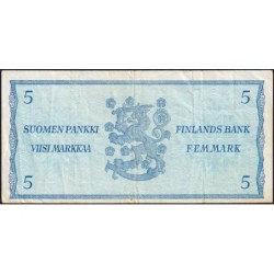 Finlande - Pick 103a_28 - 5 markkaa - Litt. A - Série R - 1963 (1976) - Etat : TB