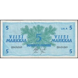 Finlande - Pick 103a_31 - 5 markkaa - Litt. A - Série Q - 1963 (1976) - Etat : TTB