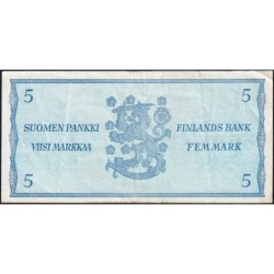 Finlande - Pick 103a_31 - 5 markkaa - Litt. A - Série Q - 1963 (1976) - Etat : TTB