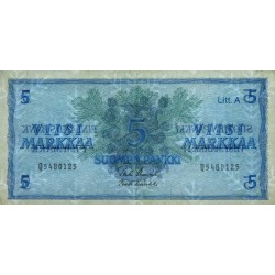 Finlande - Pick 103a_49 - 5 markkaa - Litt. A - Série Q - 1963 (1976) - Etat : SUP-
