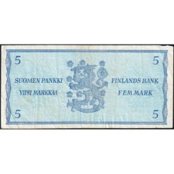 Finlande - Pick 103a_51 - 5 markkaa - Litt. A - Série M - 1963 (1976) - Etat : TB