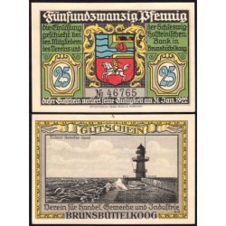 Allemagne - Notgeld - Brünsbuttelkoog - 25 pfennig - 1921 - Etat : NEUF