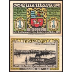 Allemagne - Notgeld - Brünsbuttelkoog - 1 mark - 1921 - Etat : SUP+