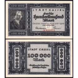 Allemagne - Notgeld - Cassel (Kassel) - 100'000 mark - Type b - 20/08/1923 - Etat : NEUF