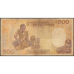 Tchad - Pick 9a_2 - 500 francs - Série L.02 - 01/01/1986 - Etat : B+