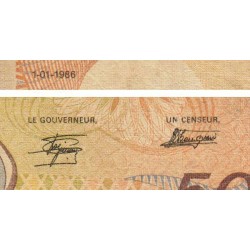 Tchad - Pick 9a_2 - 500 francs - Série L.02 - 01/01/1986 - Etat : B+