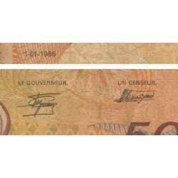 Tchad - Pick 9a_2 - 500 francs - Série L.02 - 01/01/1986 - Etat : B