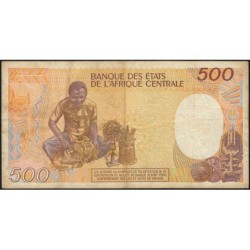 Tchad - Pick 9b - 500 francs - Série X.02 - 01/01/1987 - Etat : TB