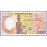 Tchad - Pick 9c - 500 francs - Série A.04 - 01/01/1990 - Etat : NEUF