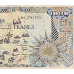 Tchad - Pick 10Aa_1 - 1'000 francs - Série Z.01 - 01/01/1985 - Etat : TB-