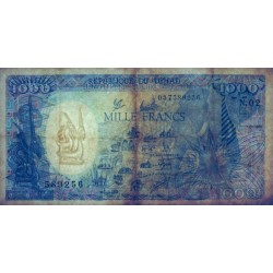 Tchad - Pick 10Aa_1 - 1'000 francs - Série N.02 - 01/01/1985 - Etat : TB