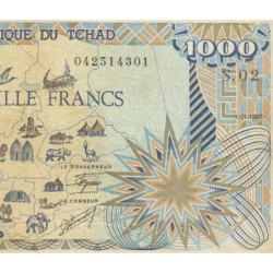 Tchad - Pick 10Aa_1 - 1'000 francs - Série S.02 - 01/01/1985 - Etat : TB+