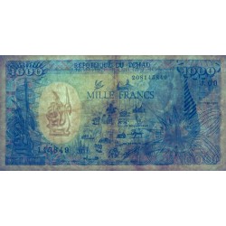 Tchad - Pick 10Aa_4 - 1'000 francs - Série J.09 - 01/01/1990 - Etat : TB+