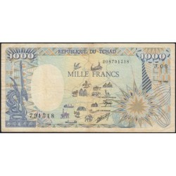 Tchad - Pick 10Aa_4 - 1'000 francs - Série J.09 - 01/01/1990 - Etat : TB+
