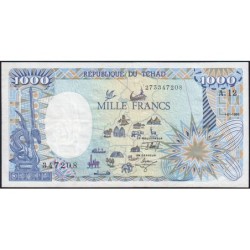 Tchad - Pick 10Ac - 1'000 francs - Série A.12 - 01/01/1992 - Etat : TTB+