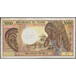 Tchad - Pick 11_1a - 5'000 francs - Série N.1 - 1984 - Etat : TB