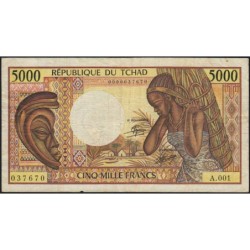 Tchad - Pick 11_1b - 5'000 francs - Série A.001 - 1985 - Etat : TB+