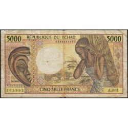 Tchad - Pick 11_1b - 5'000 francs - Série A.001 - 1985 - Etat : TB-