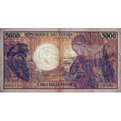 Tchad - Pick 11_1b - 5'000 francs - Série B.001 - 1985 - Etat : TB