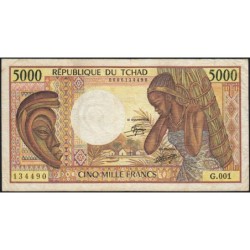Tchad - Pick 11_1b - 5'000 francs - Série G.001 - 1985 - Etat : TB+