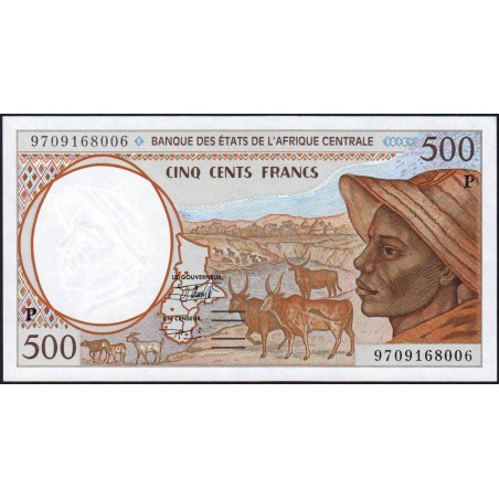 Tchad - Afrique Centrale - Pick 601Pd - 500 francs - 1997 - Etat : NEUF