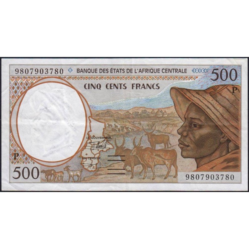 Tchad - Afrique Centrale - Pick 601Pe - 500 francs - 1998 - Etat : TTB