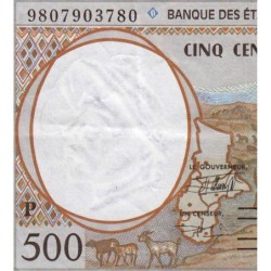 Tchad - Afrique Centrale - Pick 601Pe - 500 francs - 1998 - Etat : TTB