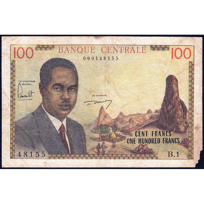 Cameroun - Pick 10 - 100 francs - Série B.1 - 1962 - Etat : B