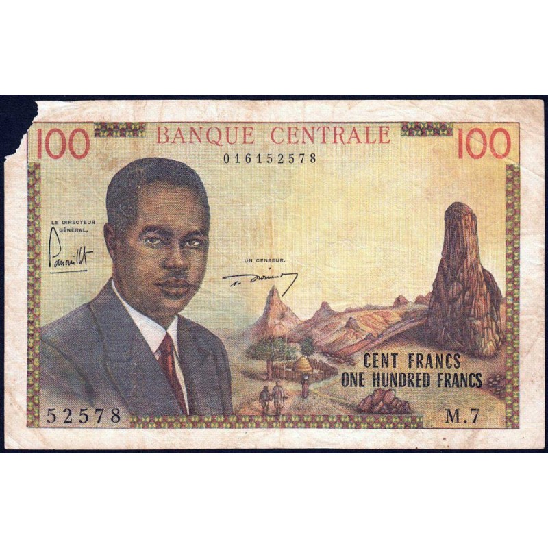 Cameroun - Pick 10 - 100 francs - Série M.7 - 1962 - Etat : AB