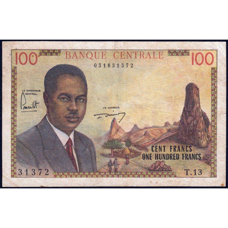 Cameroun - Pick 10 - 100 francs - Série T.13 - 1962 - Etat : TB-