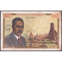 Cameroun - Pick 10 - 100 francs - Série G.15 - 1962 - Etat : TB-